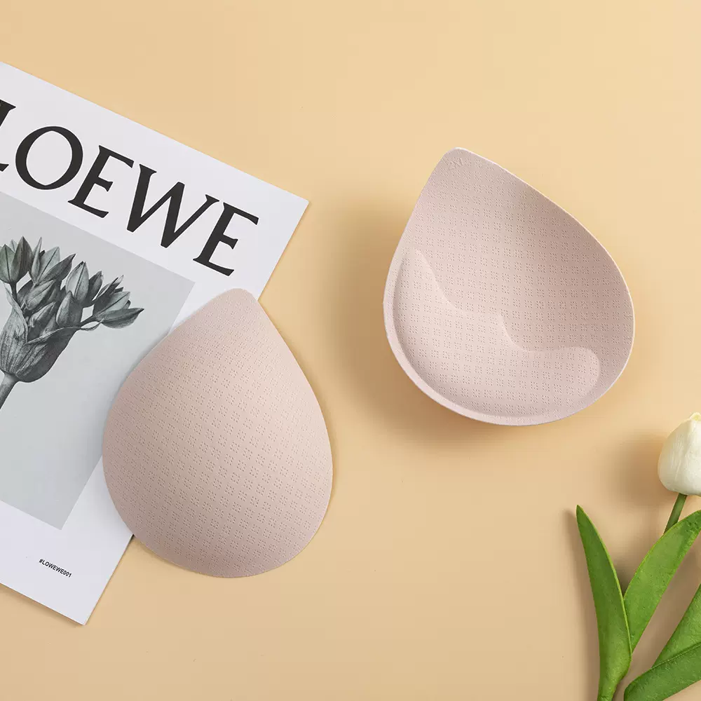 精品八孔布水滴杯海绵胸垫插片定制 礼服内衣泳衣轻柔聚拢胸垫