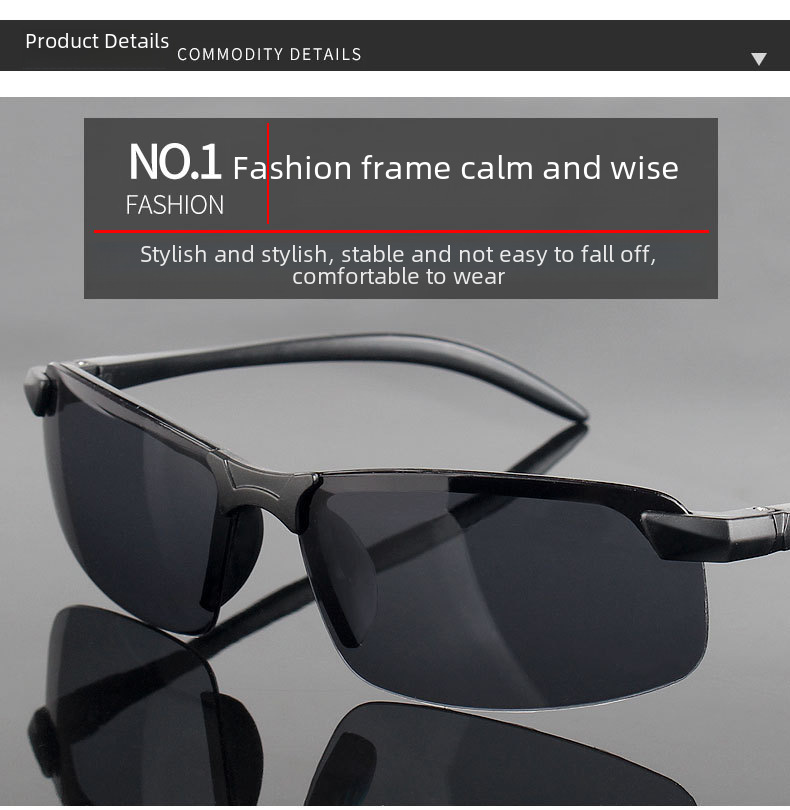 3043 nakts redzamības saulesbrilles vīriešu saulesbrilles ar ultravioleto starojumu, dienas un nakts divējāda pielietojuma makšķerēšanas un braukšanas brilles_voghion.com