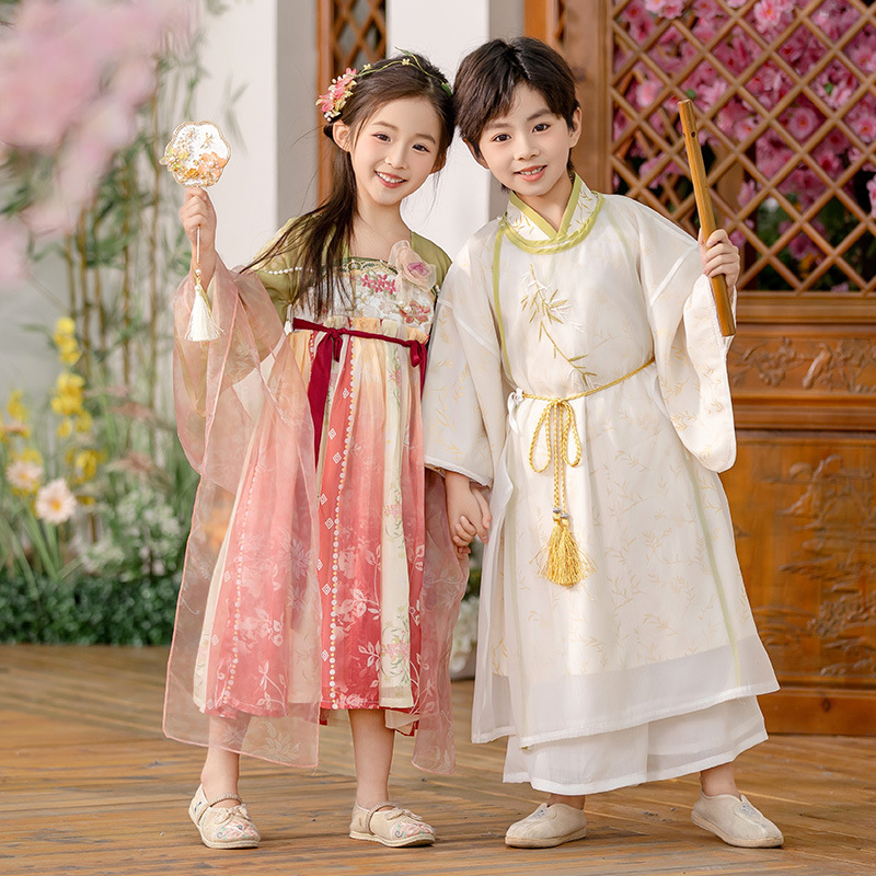 Hanfu Boy's Spring and Autumn Song Style Children's Ancient Clothes Spring Style Boy's Ancient Style Handsome Li Baiming Tang Suit Performance Clothes