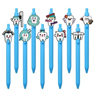 Cartoon Pvc Soft Glue Patch DIY High-Looking Student Stationery Ballpoint Pen Press Portable Colorful Straight Rod Handwriting
