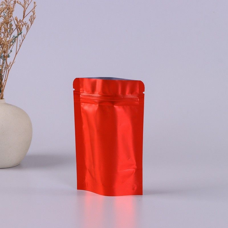 Colorful Aluminum-Coated Packaging Bags, Food Aluminum Foil Stand-Up Bags, Frosted Self-Sealing Bags, Snack and Nut Sealing Bags, Cross-Border Wholesale