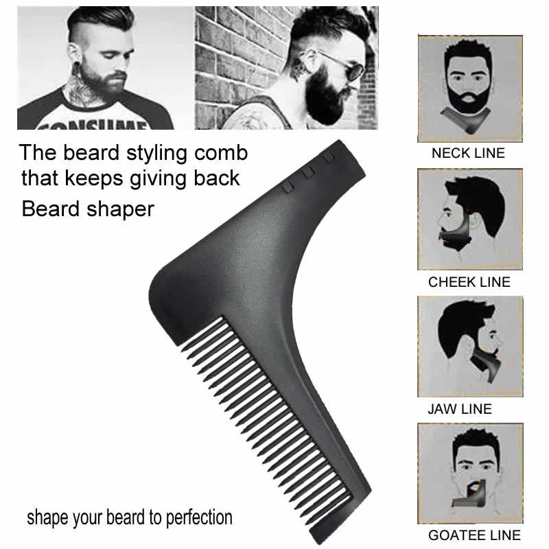 跨境电商 现货1号胡子造型模板梳   直角梳  Beard Tool 促销礼品