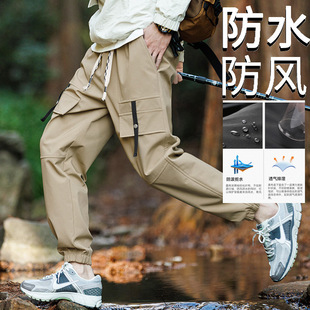 Soft Shell Quick-Dry Men's Waterproof Hiking Pants Camping Mountaineering Functional Spring Autumn Thin Casual Sports Cargo Long Pants