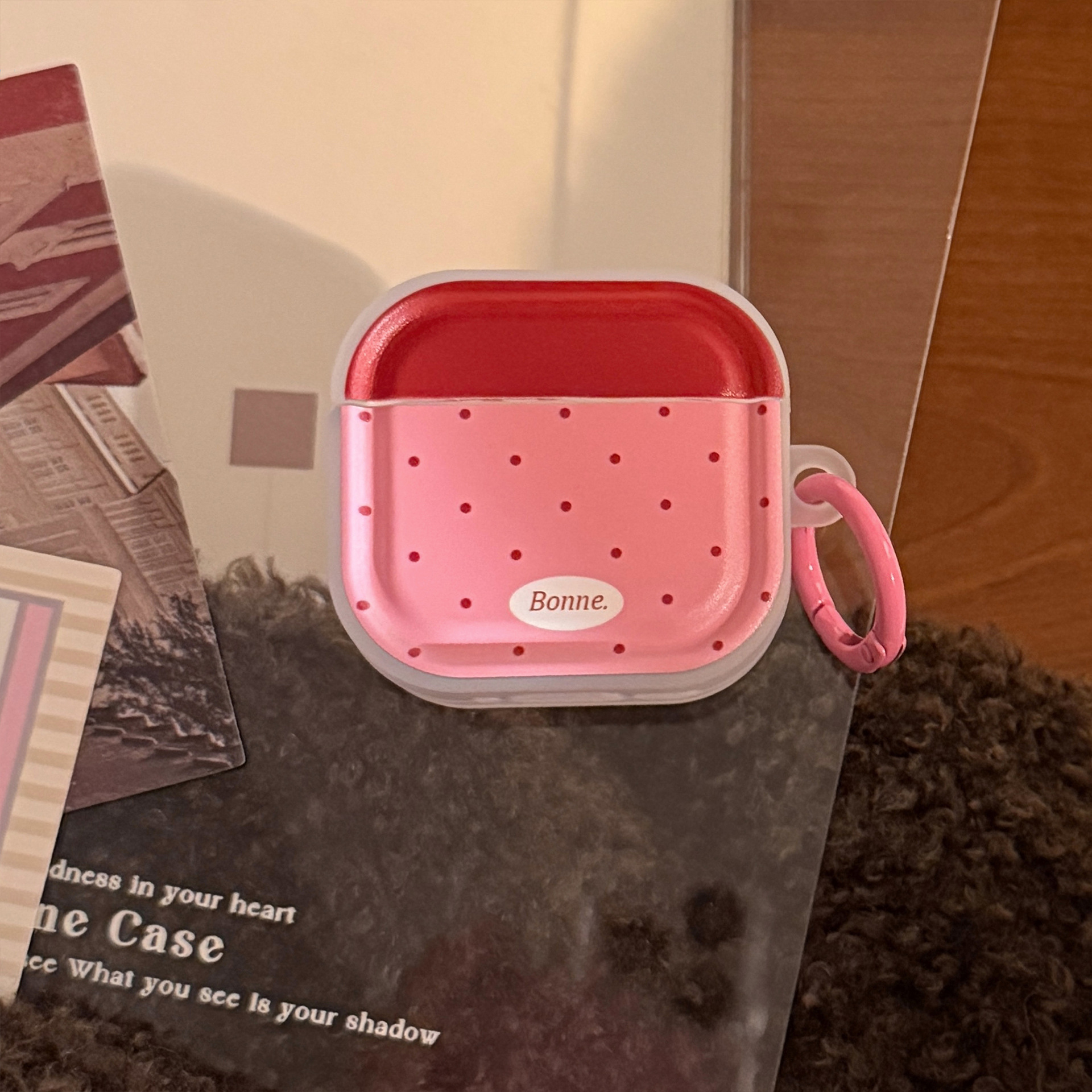 Ins Coreano punto de onda de colisión de color para airpods3 auriculares pro2 cubierta de protección 4 generación Bluetooth inalámbrico 1 colgante 3