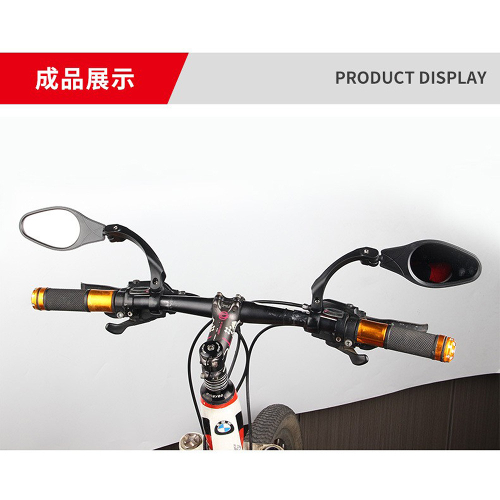 Bicicleta Espejo Retrovisor espejo de acero inoxidable plegable giratoria bicicleta montaña plana reflector accesorios montar