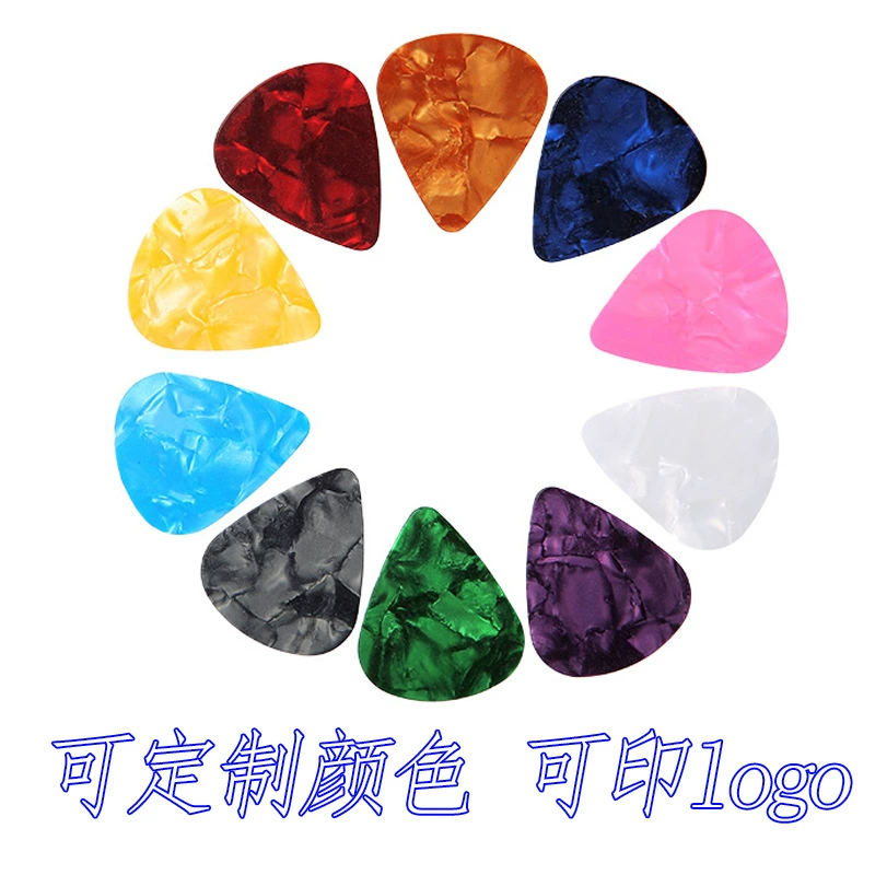 Гитарные пластины Целлулоидные пластины 0,5 0,751 Шрапнель матовый ABS Гитарные пластины Пальцы Логотип