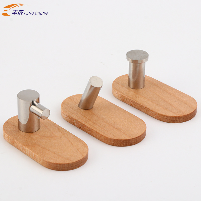 304 stainless steel hook home bathroom non-perforated door hanging clothes hook kitchen Oval Birch seamless hook