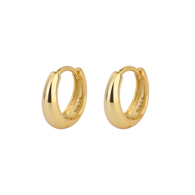 4g Weight 925 Sterling Silver Ear Needle Material Hoop Earrings Classification 1 Pair Quantity Holiday, Daily Occasion 925 Sterling Silver Material Geometric, Solid Color Pattern Women's Gender Simple Style Style 1 Pair 925 Sterling Silver Geometric Solid Color Hoop Earrings 无