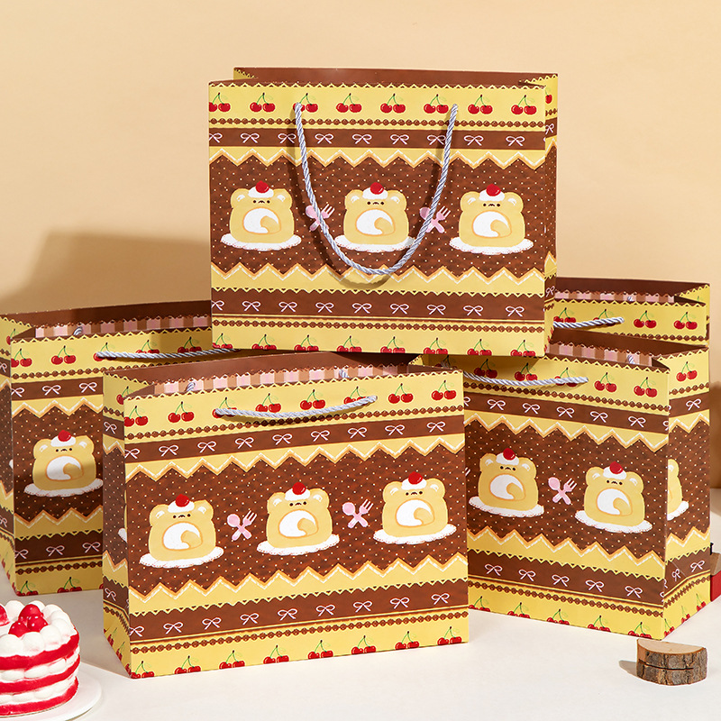 Regalo línea de cumpleaños bolsa de regalo para cachorro caja de zapatos exquisita regalo de vacaciones bocadillos bolsa de almacenamiento de tarjeta blanca de gran capacidad