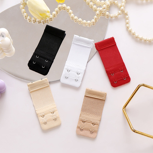 Ozina wholesale 2 rows 2 buckles 3.8cm bra elastic extension buckle elastic band two rows two buckles underwear extension buckle