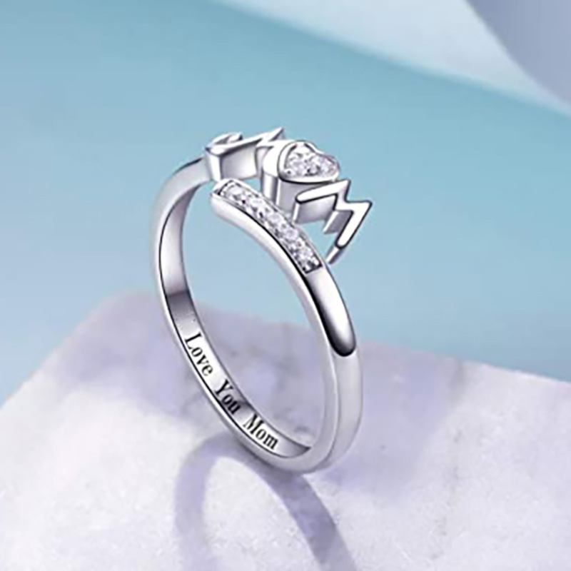 1 Piece Quantity Holiday, Daily Occasion Wholesale Sweet Geometric Copper Inlay Zircon Rings