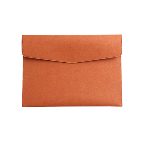 Wholesale A4 Leather Business File Bag Large Capacity File Storage Bag Contract Documents Button PU Archive Bag
