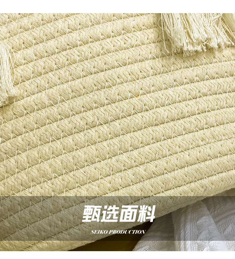 Cute rainbow hand-held small bag for women, new fashionable, casual and trendy women's bag, straw woven bag, beach vacation bag full figure