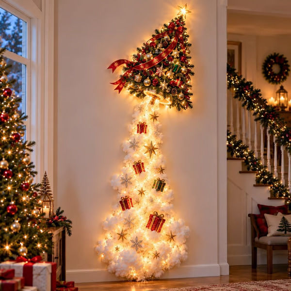 Luz de Pared Mágica de Navidad de Acrílico Decorativo para Interiores y Exteriores
