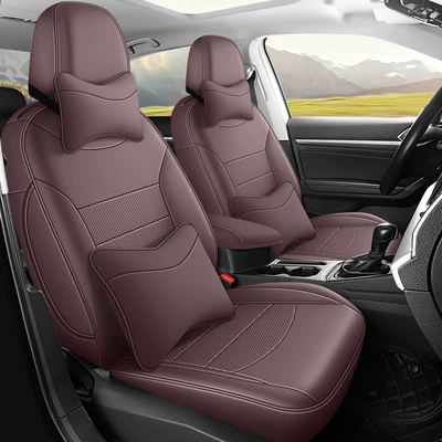 Modelə uyğun (Original) oturacaq örtükləri Special Car Perforated Leather Car - elegant-coffee-deluxe-edition-middle-leather-rear-row-all-inclusive