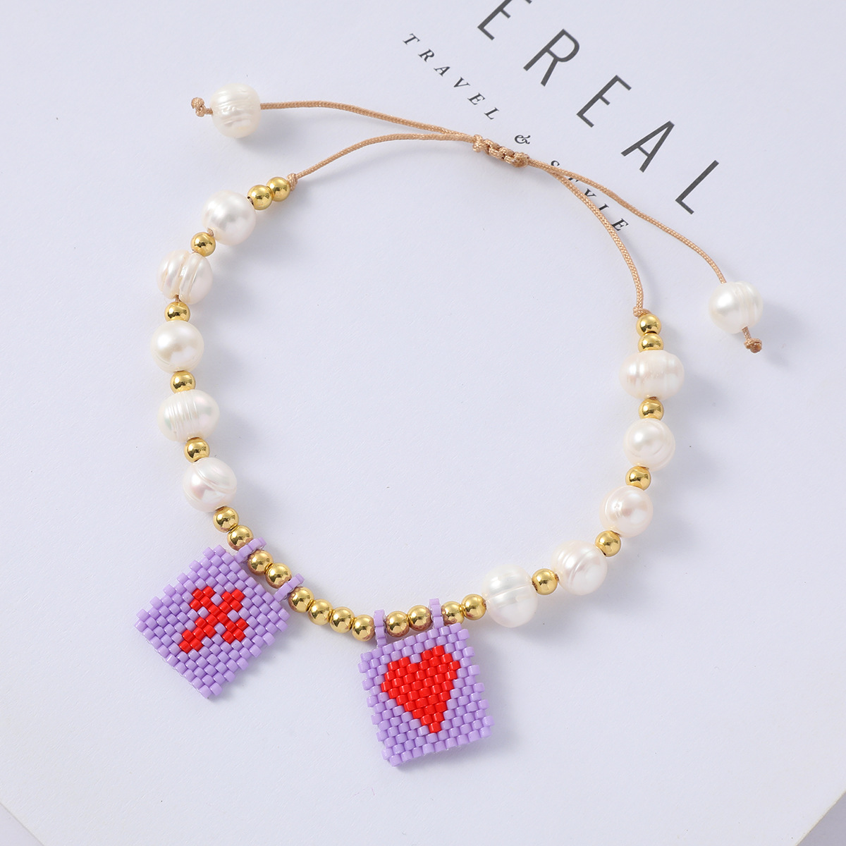 Bracelets Classification 1 Piece Quantity Street Occasion Original Design Heart Shape Freshwater Pearl Bracelets