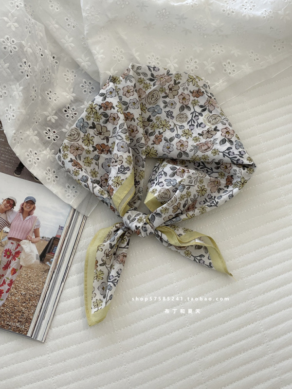 100% コットンコットンの小さい方のタオルの花の薄いタイプの高級感のシルクの旅行のスカーフの装飾の洋風のスカーフの女性|undefined