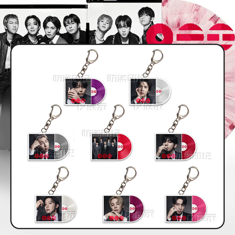 Bts "Arirang" Vinyl Single Cover Acrylic Keychain Cd Disc Bag Charm