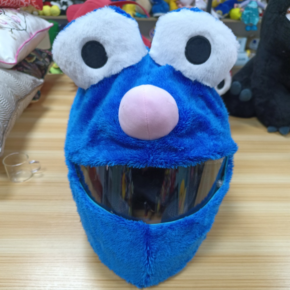 Conejo de Halloween de peluche cubierta del casco de la motocicleta casco de dibujos animados sombrero de la joyería frito calle cubierta protectora horror tendencia