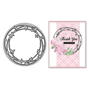 Handbook Decoration Ring Lantern Shape Handmade Paper Art Carbon Steel Knife Mold Silicone Seal Embossing Knife Mold Cross-Border