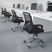 电脑椅久坐舒适家用办公椅升降转椅带滑轮会议椅网布靠背学习椅子