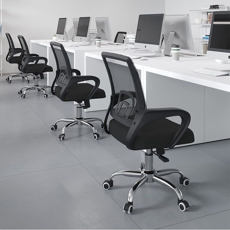 电脑椅久坐舒适家用办公椅升降转椅带滑轮会议椅网布靠背学习椅子