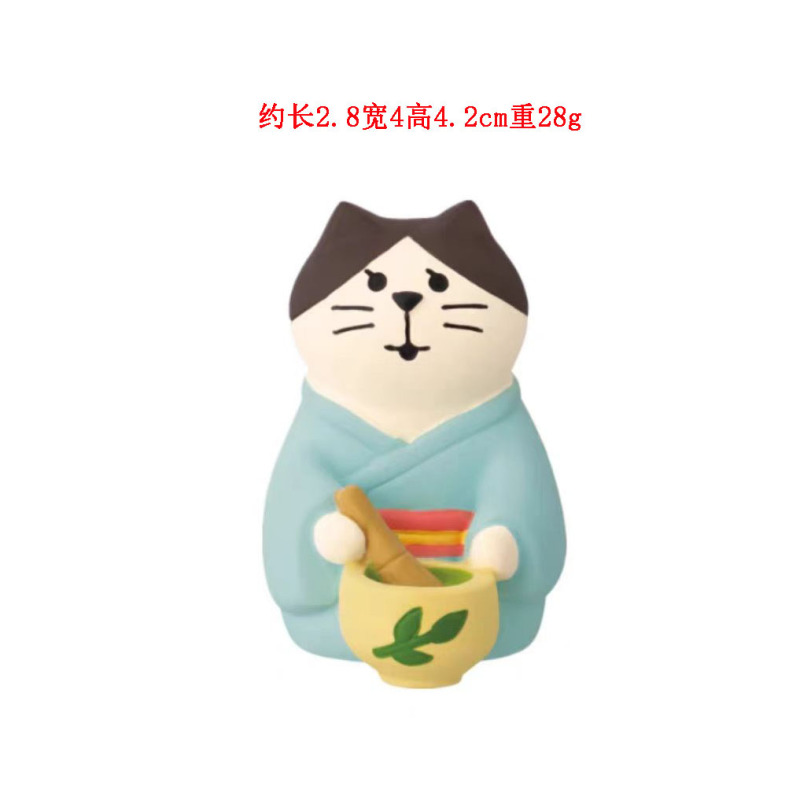 日式猫工艺品摆件 ZAKKA潮玩手办盲盒配件面包店装饰礼品树脂摆件|undefined