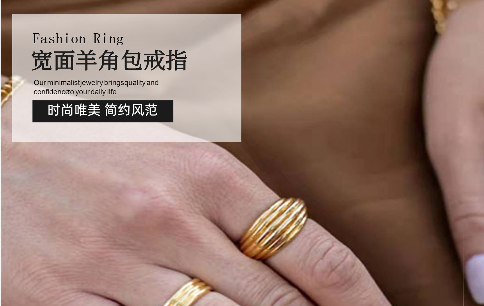 Fashion Croissant Stainless Steel Ring display picture 15