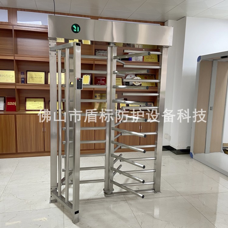 车站不锈钢单项不锈钢进出旋转栅栏厂 高铁站单向出口手动全高门