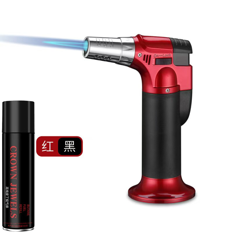 透明なストレート火炎銃ロック可能な火災防風インフレータブルライター卸売灸灸点火ライター|undefined