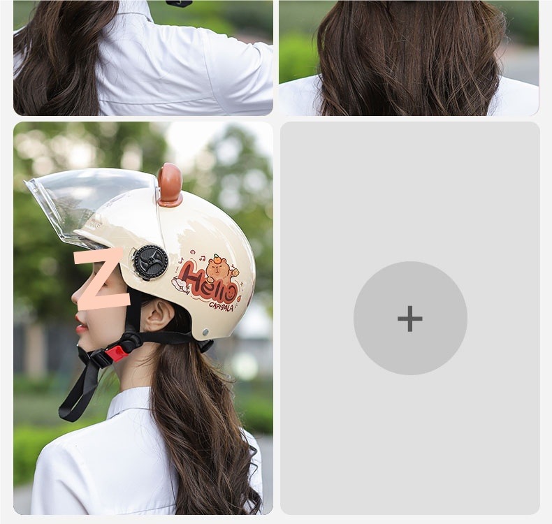 2025 New Helmet Electric Motorcycle Women Men Double Visor Summer