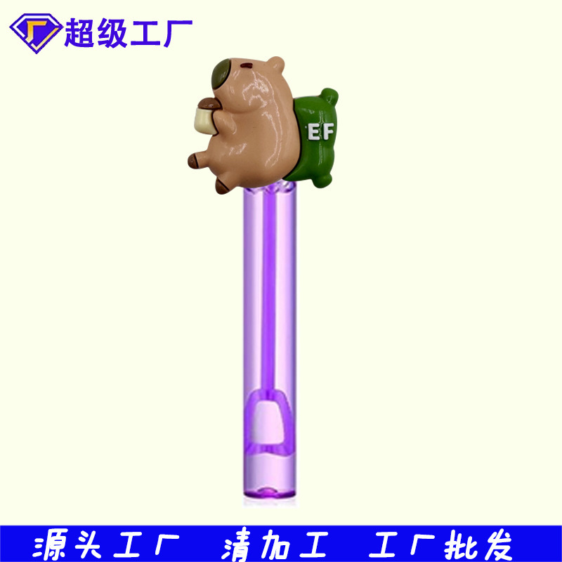厂家批发热款卡皮巴拉泡泡水贴片配饰件迷你泡泡棒奖励玩具小礼品|undefined