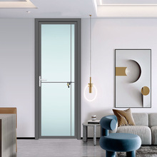 不锈钢卫生卫生间平开门合金室内钛防潮玻璃厕所玻璃门镁铝合金防