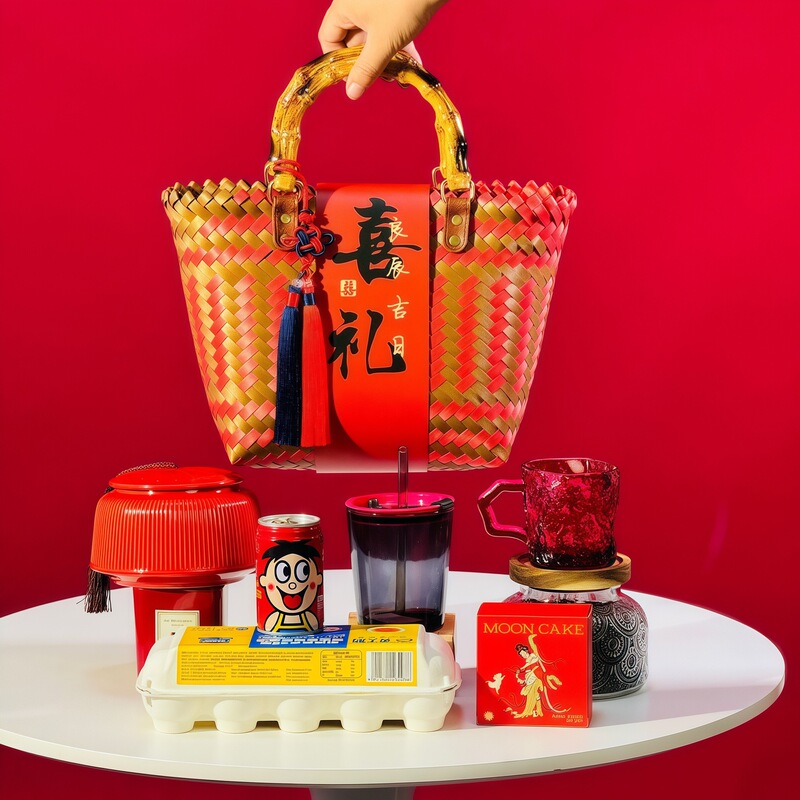 新中国式のお土産は藤の編み物のかごをまねて結婚します。|undefined
