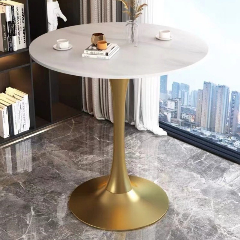 Snow mountain white + spray gold (high-quality rock slab)