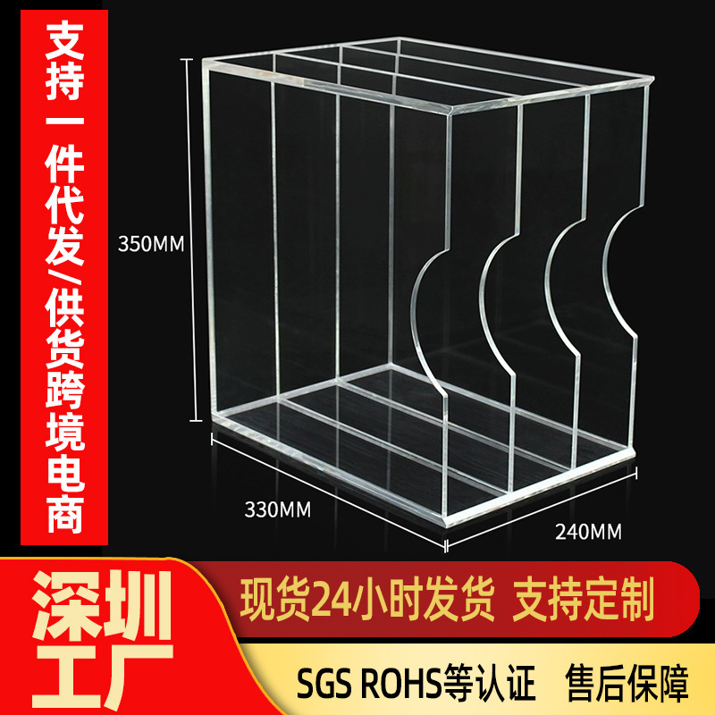 Retro light luxury vinyl record storage rack acrylic transparent CD box LP storage CD DVD disc decorative wall