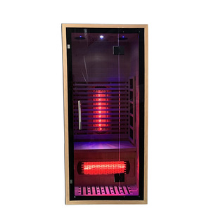 Gorgeous Home Wooden Carbon Semi-far Infrared Sauna Room with Color Starlight