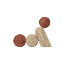 创意家居仿洞石民宿装饰书档摆件房间布置软装搭配设计侘寂风饰品