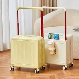 新款宽拉杆行李箱女18寸多功能耐用男小型轻便登机箱20小号旅行箱