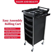 跨境沙龙发廊烫染工具车理发店推车美容美发大容量收纳置物架多层