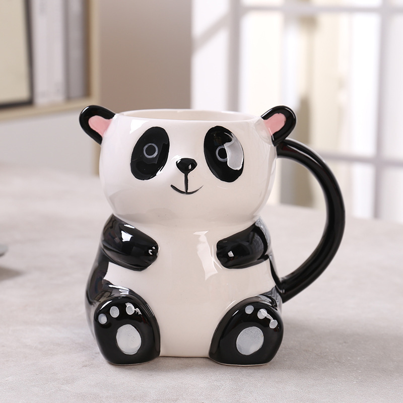 Taza de agua de zorro transfronterizo 3D para animales Taza de desayuno de leche de niños Taza de café de oficina Taza de forma especial