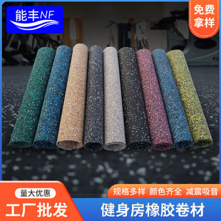 Gymnasium Rubber Floor Mat Private Education Power Zone Dumb Barbell Shock Pad Buffer Zone Sports Floor Roll Wear-resistant Bars