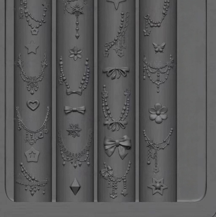 Molde de manicura amor arco en relieve flor ornamentos molde abrasivo alta permeabilidad estereoscópica DIY decoración molde de silicona