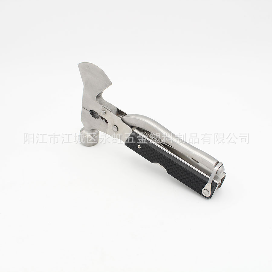 【厂家】现货 黑色胶手柄斧头型车载多功能救生锤 不锈钢多用锤子