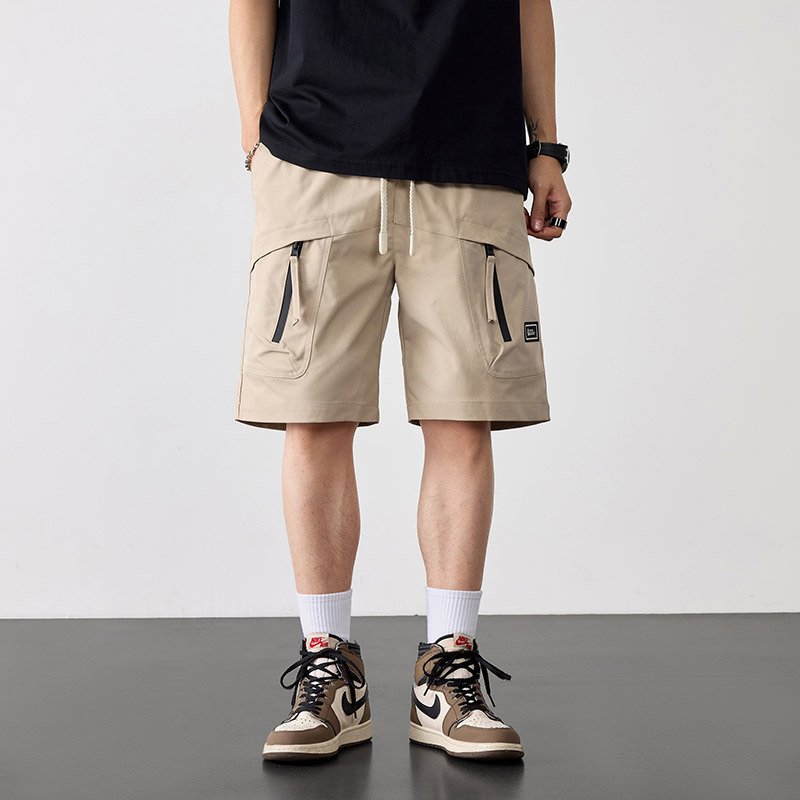 Pantalones cortos de algodón para hombres de verano nueva tendencia coreana pantalones largos de piernas anchas de tamaño grande para aumentar los pantalones cortos para hombres