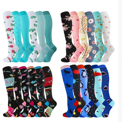 Cross-Border Popular Sports Pressure Socks, Outdoor Cycling Elastic Compression Socks, Long Sports Pressure Calf Socks