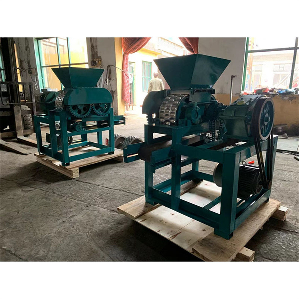 Equipo de prensado de bola de material en polvo para la industria minera pequeña máquina de prensado de bola de rodillos pares máquina de fabricación de bola de polvo de mineral metálico