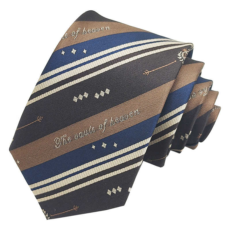 Corbata personalizada, dibujos, muestras, procesamiento personalizado, LOGOTIPO, corbata de seda de poliéster jacquard teñida en hilo, muestra de mano