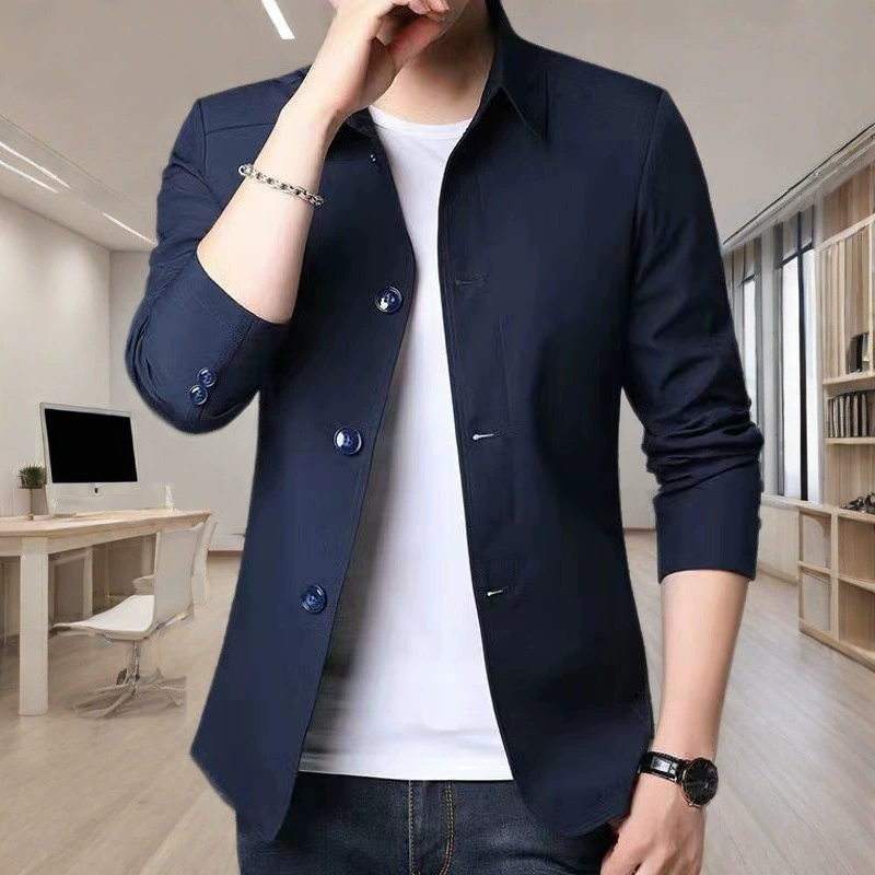 Men's jacket for leisure, long-sleeve