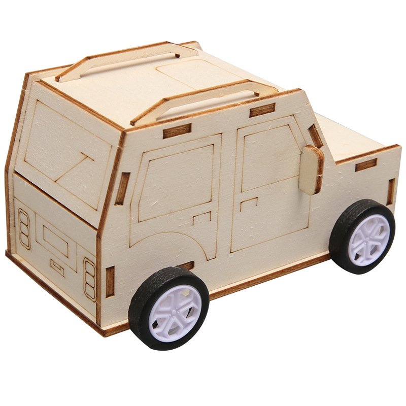 Los niños tire volver coche experimento de ciencia inercial enseñanza juguetes estudiantes de la escuela primaria y secundaria hecho a mano DIY ciencia y educación juguetes material paquete